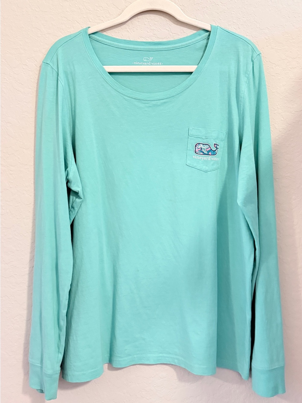 Vineyard Vines Ladies Long-Sleeve Pocket Tee - Mint